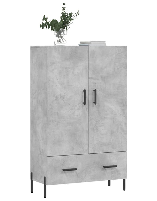 Încărcați imaginea în vizualizatorul Galerie, Dulap înalt, gri beton, 69,5x31x115 cm, lemn prelucrat Lando - Lando
