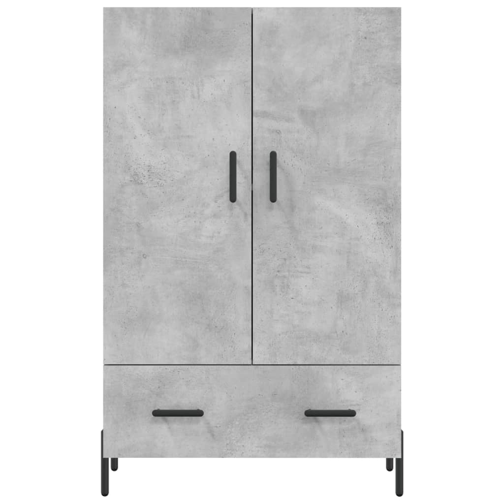 Dulap înalt, gri beton, 69,5x31x115 cm, lemn prelucrat Lando - Lando