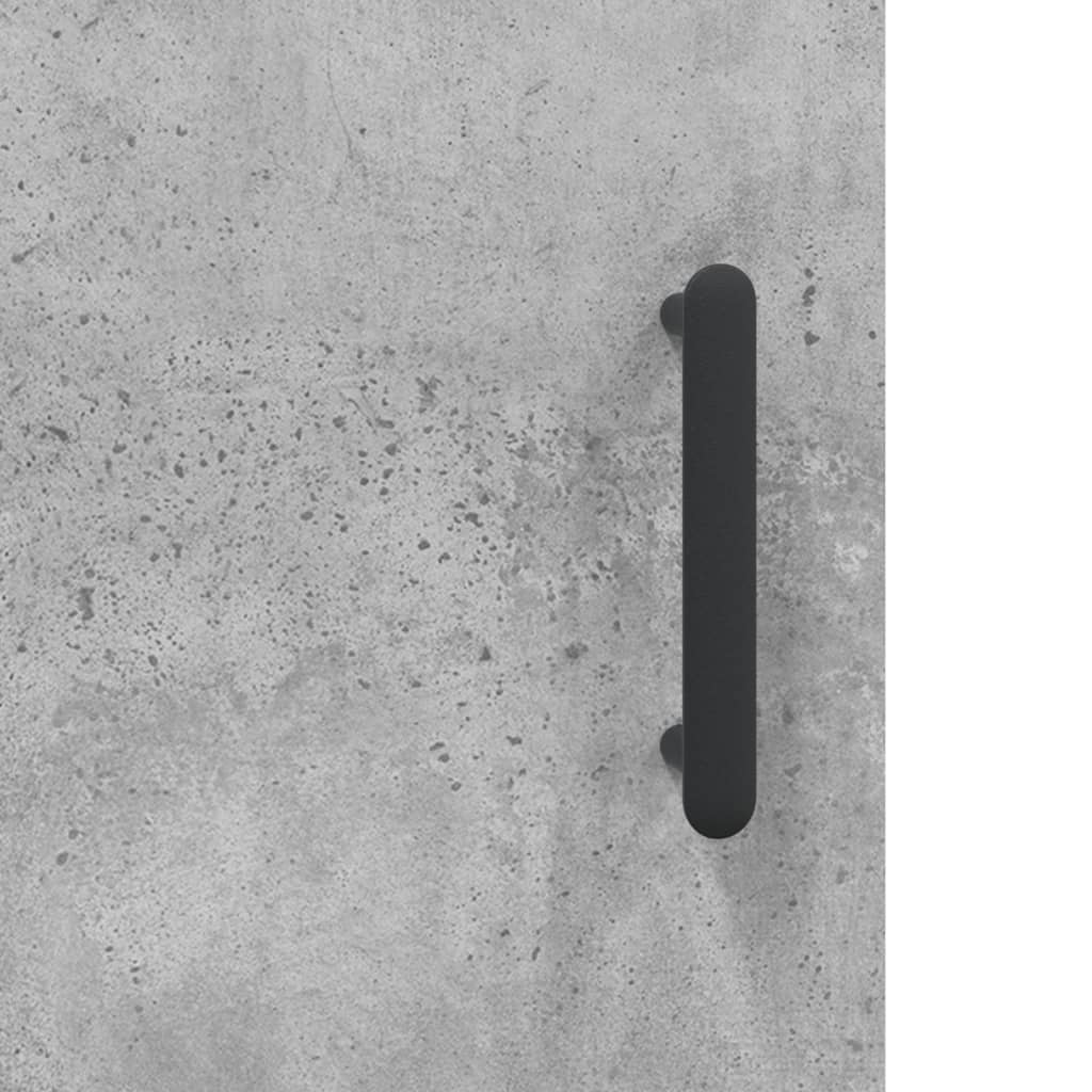 Dulap înalt, gri beton, 69,5x31x115 cm, lemn prelucrat Lando - Lando