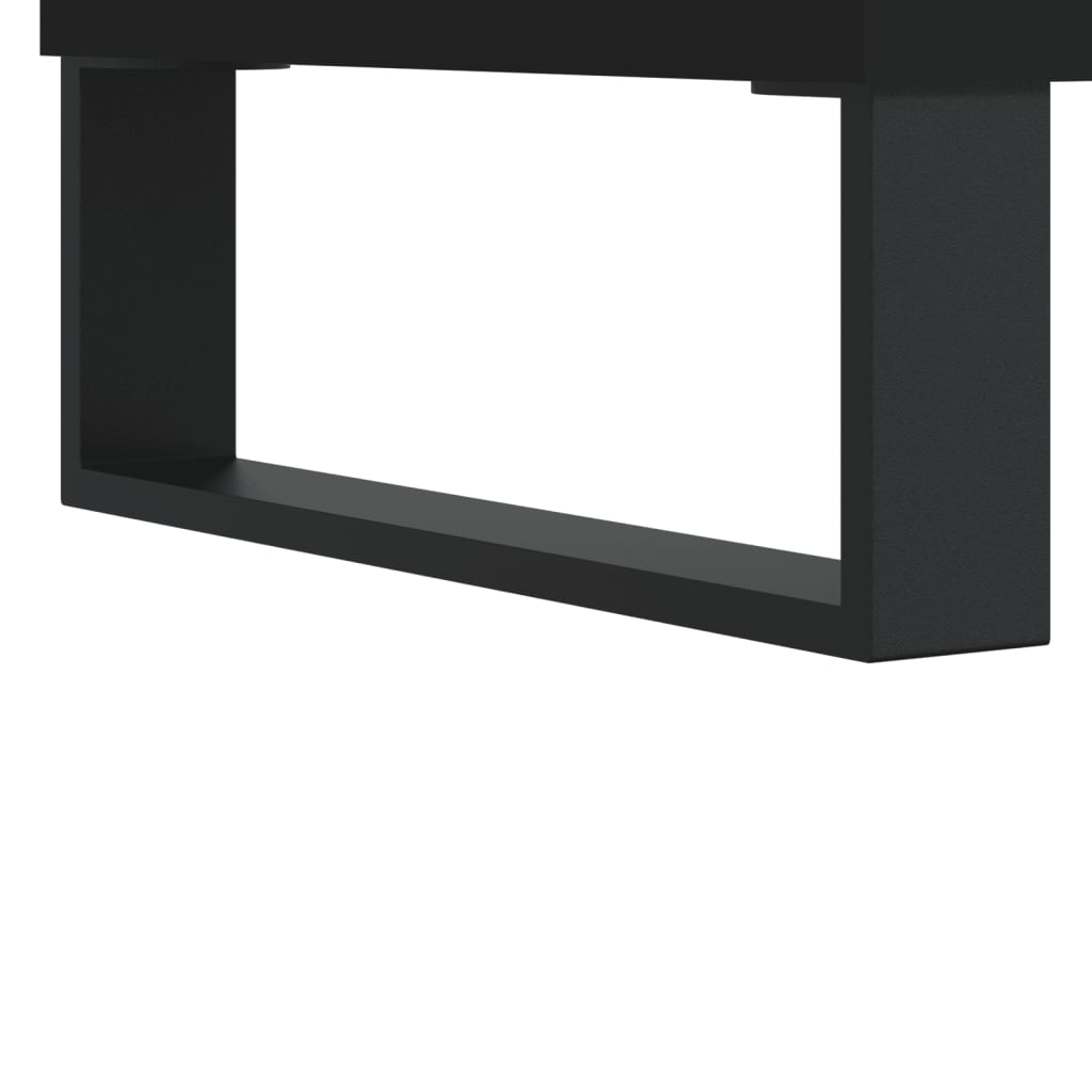 Dulap înalt, negru, 69,5x31x115 cm, lemn prelucrat - Lando