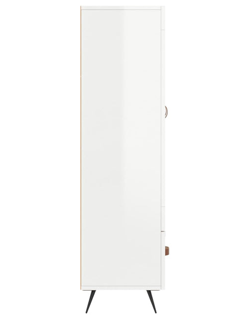 Încărcați imaginea în vizualizatorul Galerie, Dulap înalt, alb extralucios, 69,5x31x115 cm, lemn prelucrat Lando - Lando
