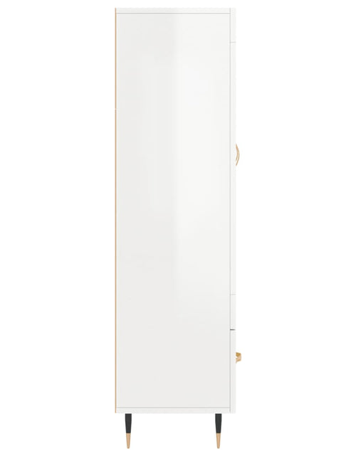 Încărcați imaginea în vizualizatorul Galerie, Dulap înalt, alb extralucios, 69,5x31x115 cm, lemn prelucrat Lando - Lando
