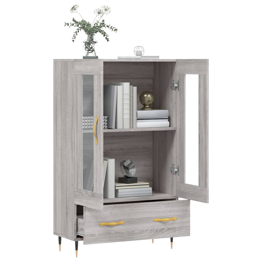 Dulap gri Sonoma 69,5x31x115 cm, lemn prelucrat Lando - Lando