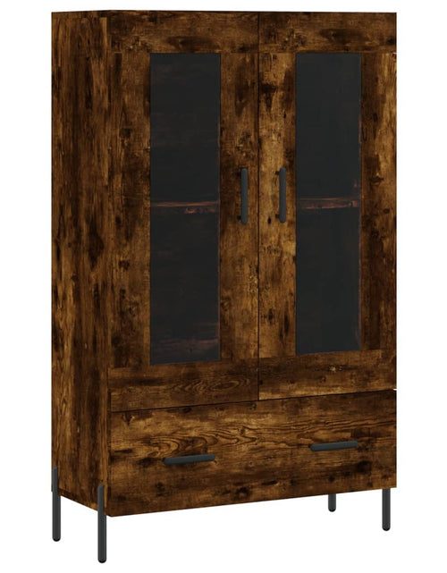 Загрузите изображение в средство просмотра галереи, Dulap înalt, stejar afumat, 69,5x31x115 cm, lemn prelucrat Lando - Lando
