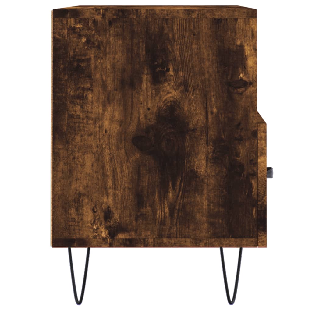 Comodă TV, stejar fumuriu, 80x36x50 cm, lemn prelucrat Lando - Lando