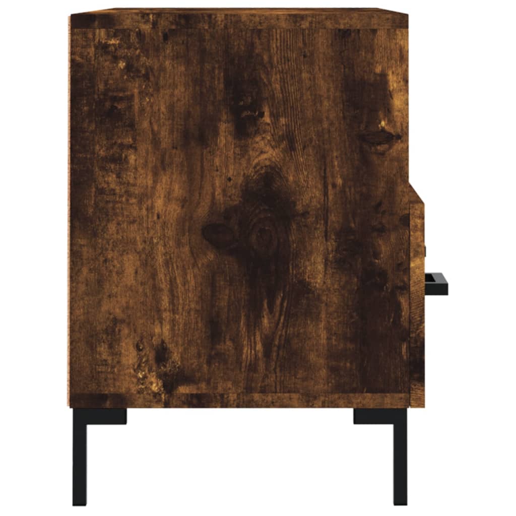 Comodă TV, stejar fumuriu, 80x36x50 cm, lemn prelucrat Lando - Lando
