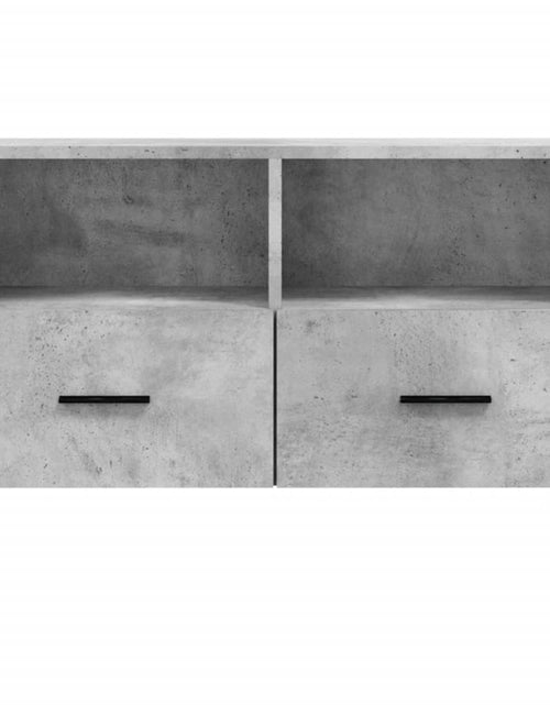 Încărcați imaginea în vizualizatorul Galerie, Comodă TV, gri beton, 80x36x50 cm, lemn compozit Lando - Lando
