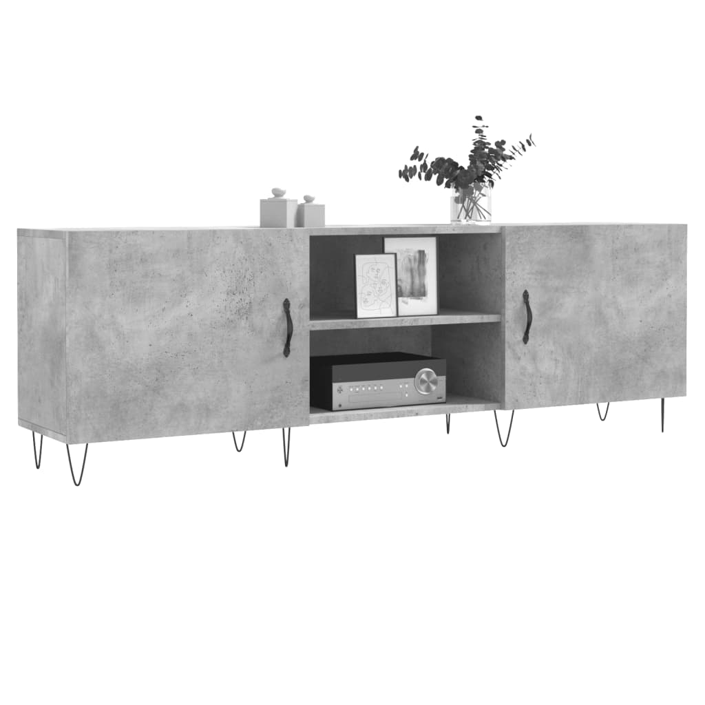 Comodă TV, gri beton, 150x30x50 cm, lemn compozit Lando - Lando