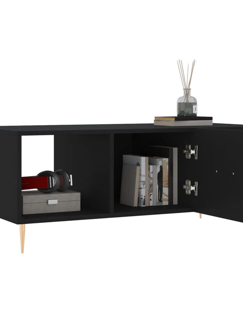 Încărcați imaginea în vizualizatorul Galerie, Măsuță de cafea, negru, 102x50x40 cm, lemn compozit Lando - Lando
