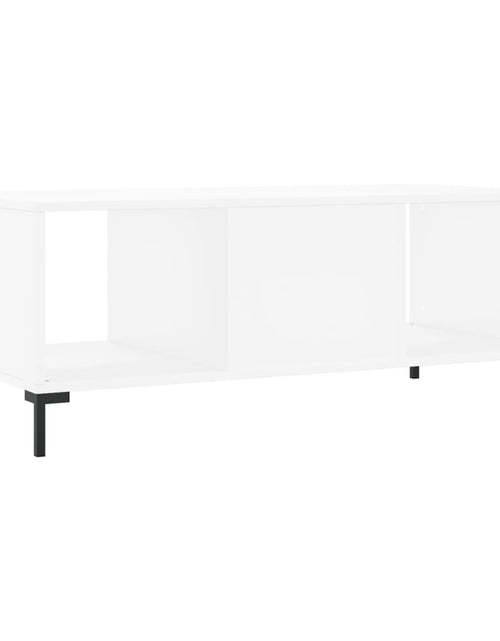 Încărcați imaginea în vizualizatorul Galerie, Măsuță de cafea, alb, 102x50x40 cm, lemn compozit Lando - Lando
