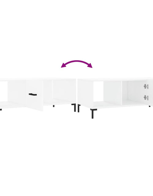 Загрузите изображение в средство просмотра галереи, Măsuță de cafea, alb, 102x50x40 cm, lemn compozit Lando - Lando
