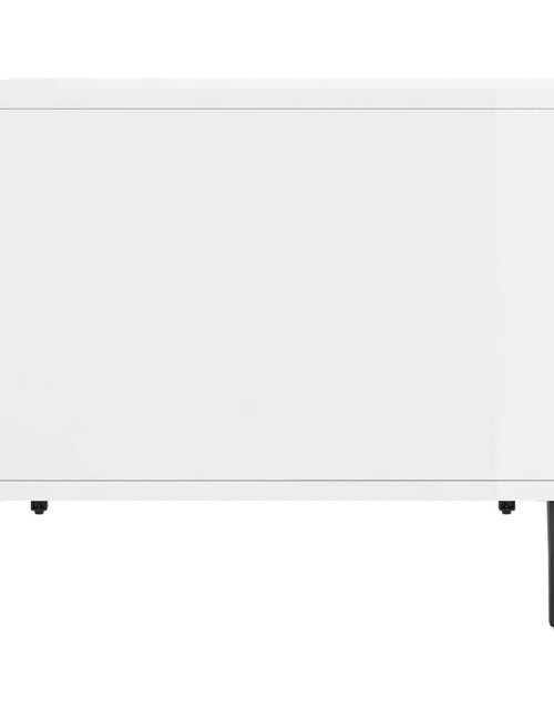 Загрузите изображение в средство просмотра галереи, Măsuță de cafea, alb extralucios, 50x50x40 cm, lemn compozit Lando - Lando
