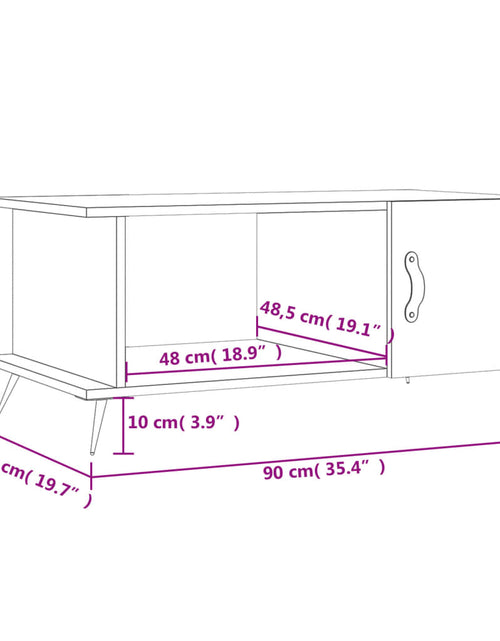 Загрузите изображение в средство просмотра галереи, Măsuță de cafea, gri sonoma, 90x50x40 cm, lemn prelucrat Lando - Lando
