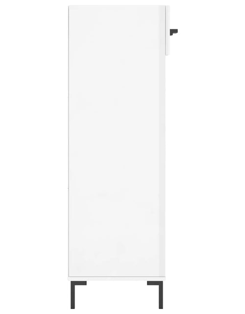 Încărcați imaginea în vizualizatorul Galerie, Pantofar, alb extralucios, 60x35x105 cm, lemn prelucrat - Lando

