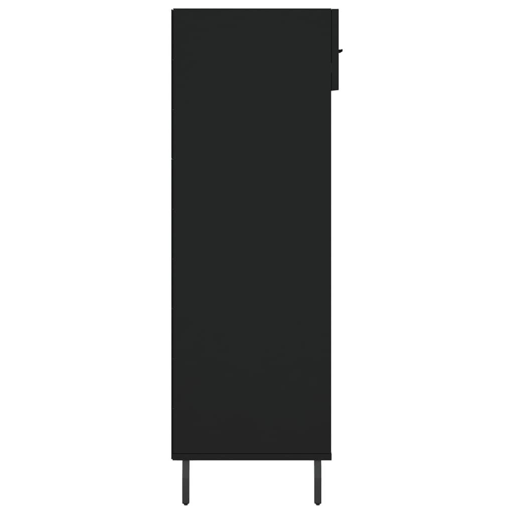 Pantofar, negru, 60x35x105 cm, lemn compozit - Lando