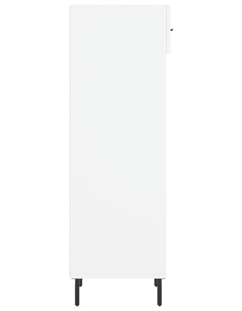 Încărcați imaginea în vizualizatorul Galerie, Pantofar, alb extralucios, 30x35x105 cm, lemn prelucrat - Lando
