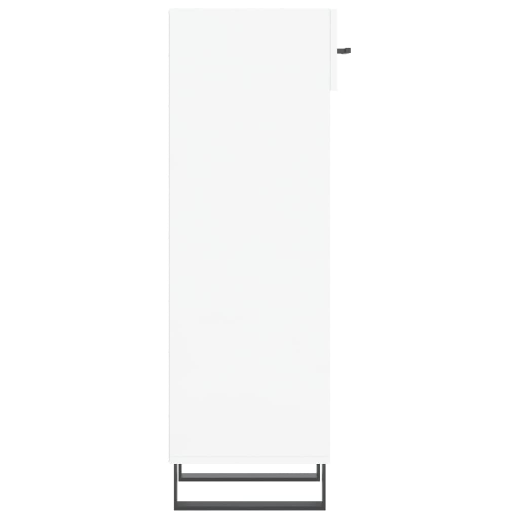 Pantofar, alb extralucios, 30x35x105 cm, lemn prelucrat - Lando
