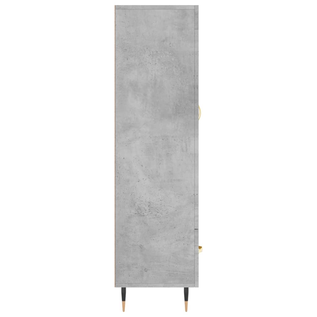 Dulap înalt, gri beton, 69,5x31x115 cm, lemn compozit Lando - Lando