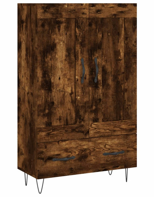Încărcați imaginea în vizualizatorul Galerie, Dulap înalt, stejar afumat, 69,5x31x115 cm, lemn prelucrat Lando - Lando
