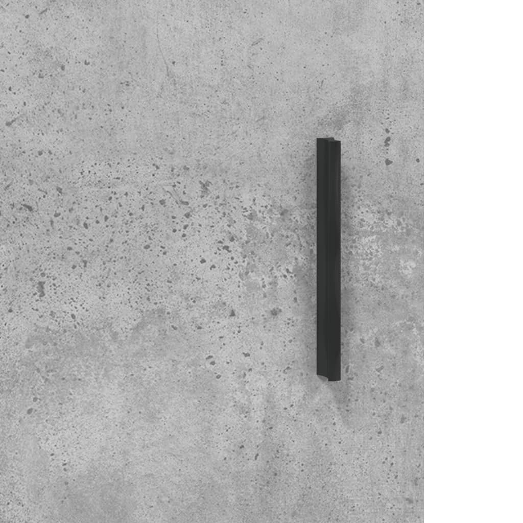 Dulap înalt, gri beton, 69,5x31x115 cm, lemn compozit Lando - Lando