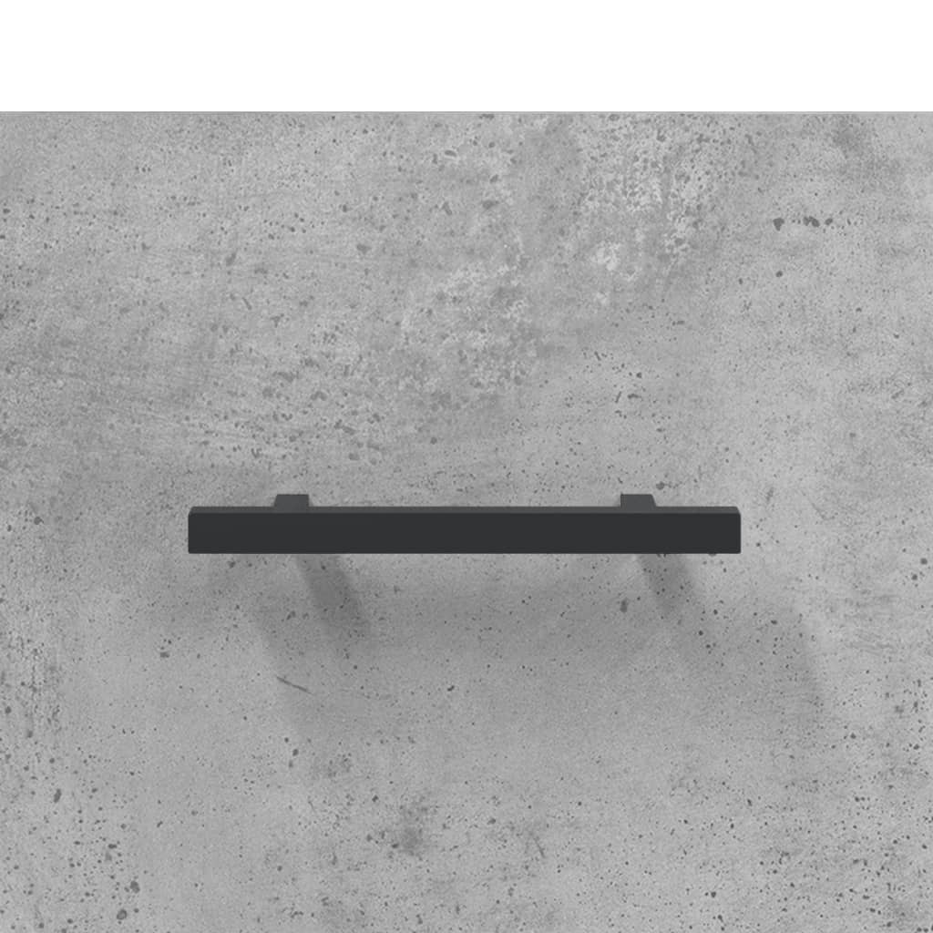 Dulap înalt, gri beton, 69,5x31x115 cm, lemn compozit Lando - Lando