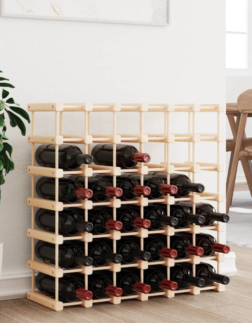 Încărcați imaginea în vizualizatorul Galerie, Raft de vin pentru 42 sticle, 68,5x23x68,5 cm, lemn masiv pin - Lando
