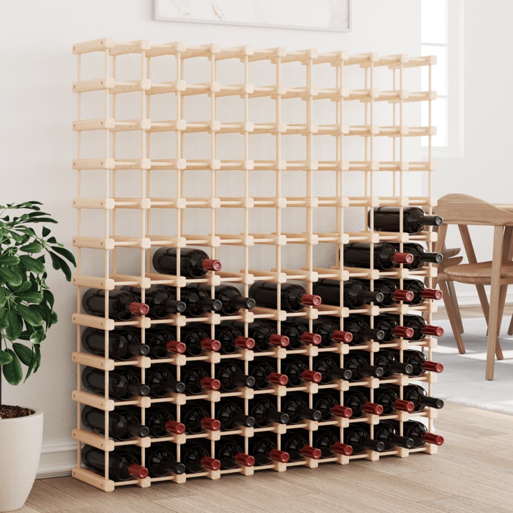 Raft de vin pentru 120 sticle 112,5x23x123,5 cm lemn masiv pin - Lando