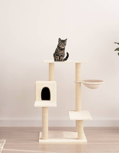 Загрузите изображение в средство просмотра галереи, Ansamblu de pisici cu stâlpi din funie de sisal, crem, 82,5 cm Lando - Lando
