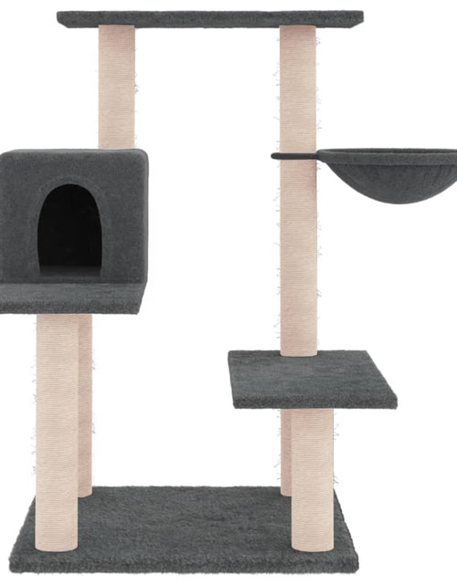 Încărcați imaginea în vizualizatorul Galerie, Ansamblu pisici cu stâlpi din funie sisal, gri închis, 82,5 cm Lando - Lando
