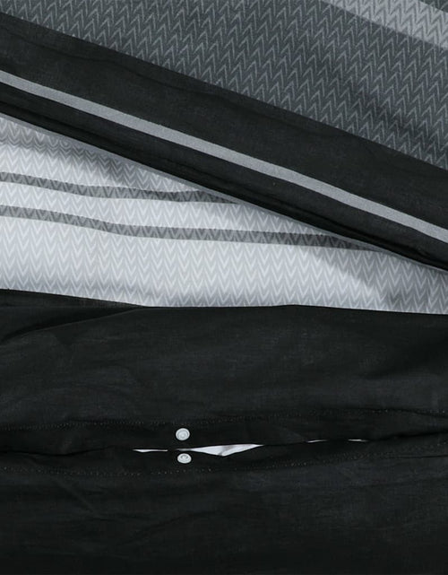 Încărcați imaginea în vizualizatorul Galerie, Set cu husă de pilotă, negru și alb, 240x220 cm, bumbac - Lando
