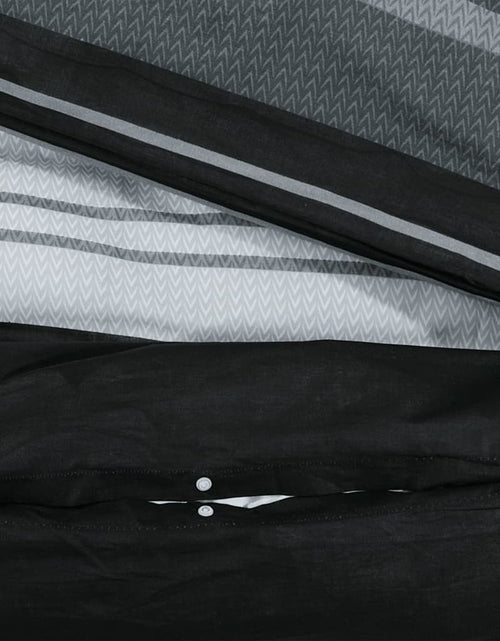Încărcați imaginea în vizualizatorul Galerie, Set cu husă de pilotă, negru și alb, 220x240 cm, bumbac - Lando
