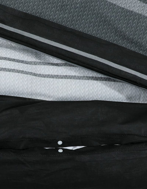 Încărcați imaginea în vizualizatorul Galerie, Set cu husă de pilotă, negru și alb, 200x200 cm, bumbac - Lando
