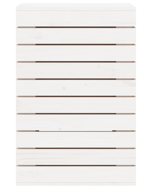 Загрузите изображение в средство просмотра галереи, Coș de rufe, alb, 44x44x66 cm, lemn masiv de pin - Lando
