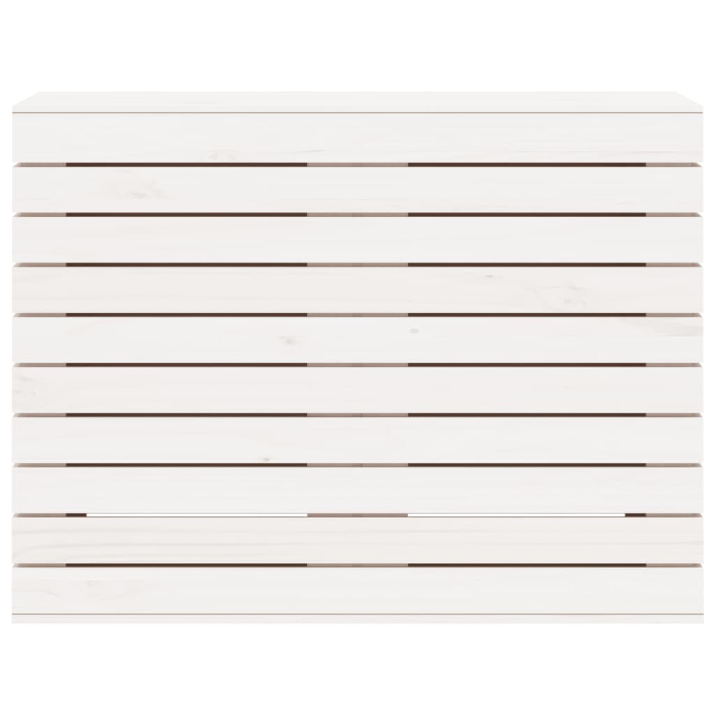 Coș de rufe, alb, 88,5x44x66 cm, lemn masiv de pin - Lando