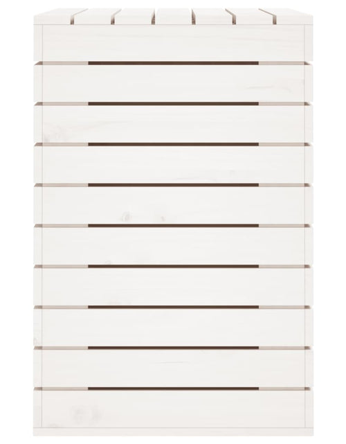 Încărcați imaginea în vizualizatorul Galerie, Coș de rufe, alb, 88,5x44x66 cm, lemn masiv de pin - Lando
