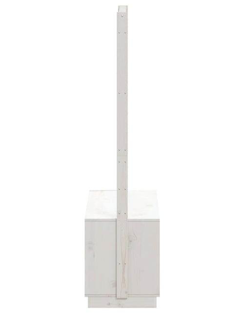 Загрузите изображение в средство просмотра галереи, Cuier haine cu pantofar alb 113x40x157,5 cm lemn masiv de pin Lando - Lando
