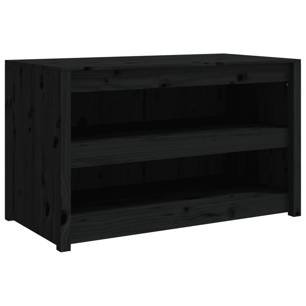 Dulap bucătărie de exterior negru, 106x55x64 cm, lemn masiv pin - Lando