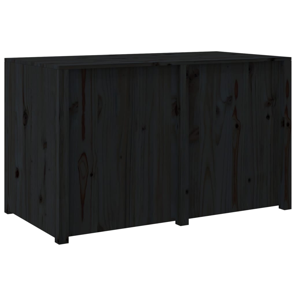 Dulap bucătărie de exterior negru, 106x55x64 cm, lemn masiv pin - Lando