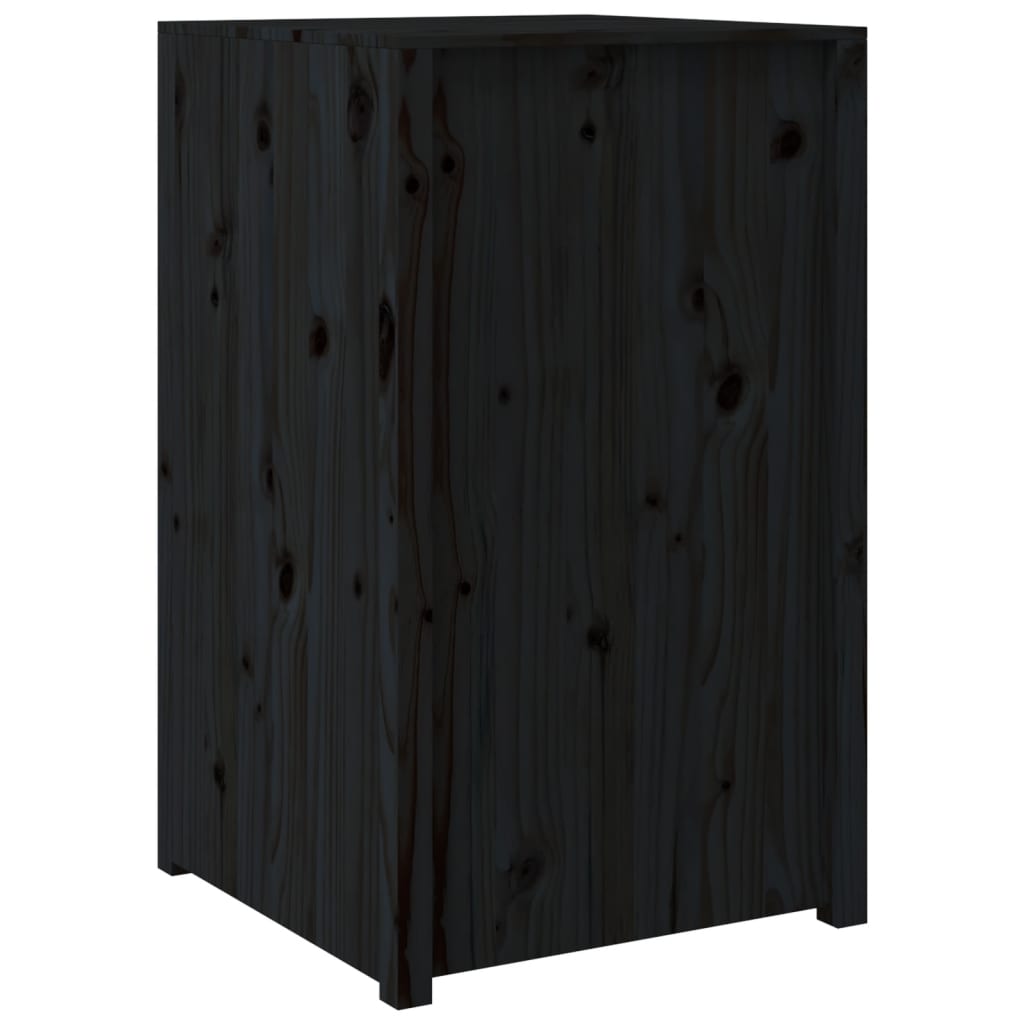 Dulap bucătărie de exterior negru, 55x55x92 cm, lemn masiv pin - Lando