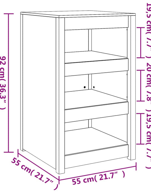 Încărcați imaginea în vizualizatorul Galerie, Dulap bucătărie de exterior, 55x55x92 cm, lemn masiv douglas - Lando
