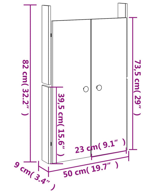 Încărcați imaginea în vizualizatorul Galerie, Uși de bucătărie de exterior 2 buc., 50x9x82 cm, lemn masiv pin Lando - Lando
