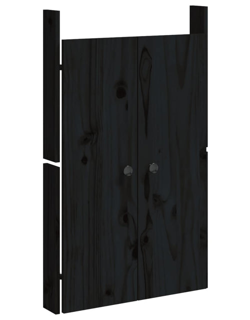Загрузите изображение в средство просмотра галереи, Uși de bucătărie de exterior, negru, 50x9x82 cm, lemn masiv pin Lando - Lando
