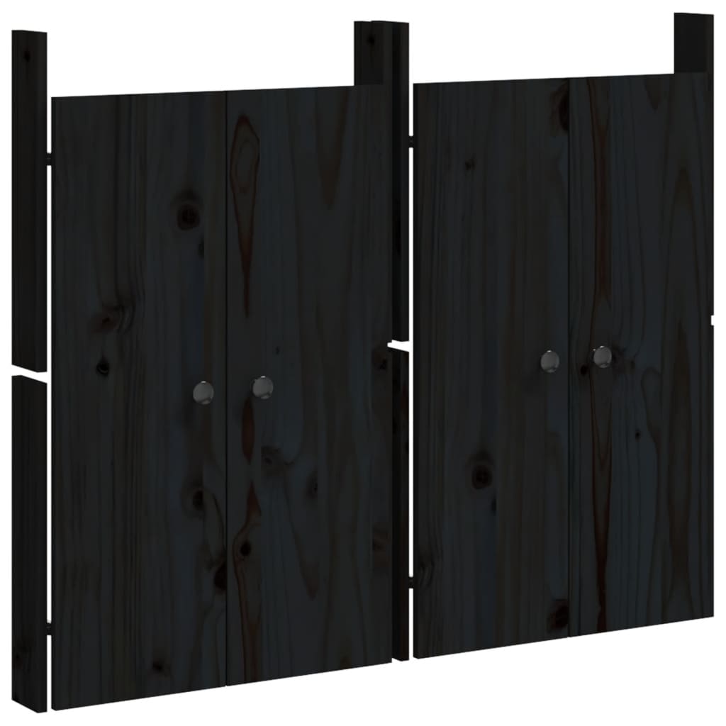 Uși de bucătărie de exterior 2 buc., negru, 50x9x82 cm Lando - Lando