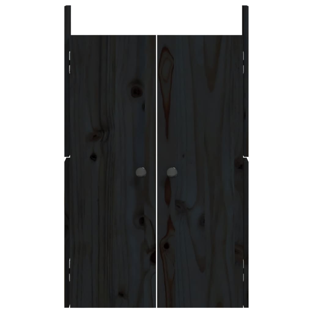 Uși de bucătărie de exterior 2 buc., negru, 50x9x82 cm Lando - Lando