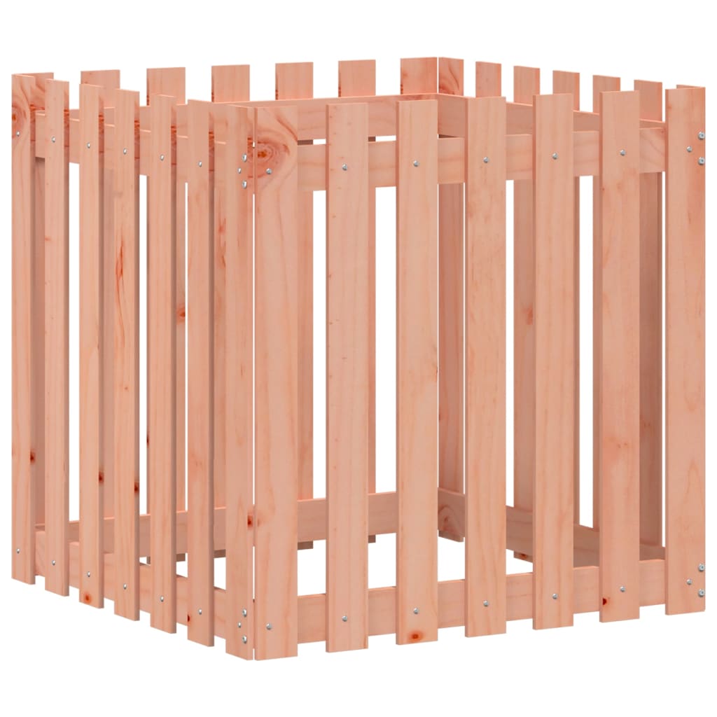 Jardinieră grădină design gard, 70x70x70 cm, lemn masiv douglas - Lando