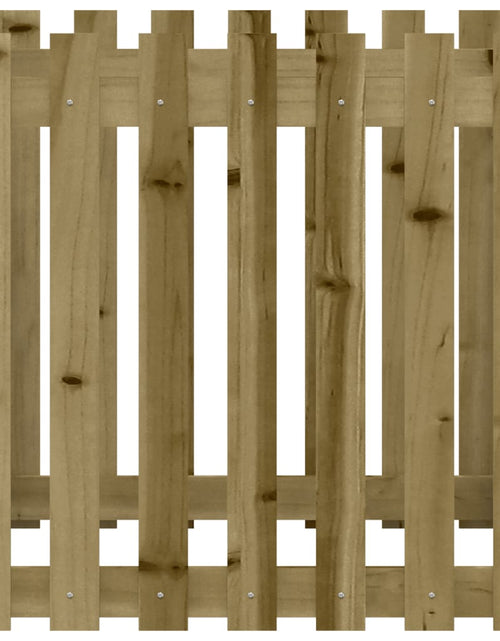 Încărcați imaginea în vizualizatorul Galerie, Jardinieră grădină cu design gard, 70x70x70 cm, lemn pin tratat - Lando
