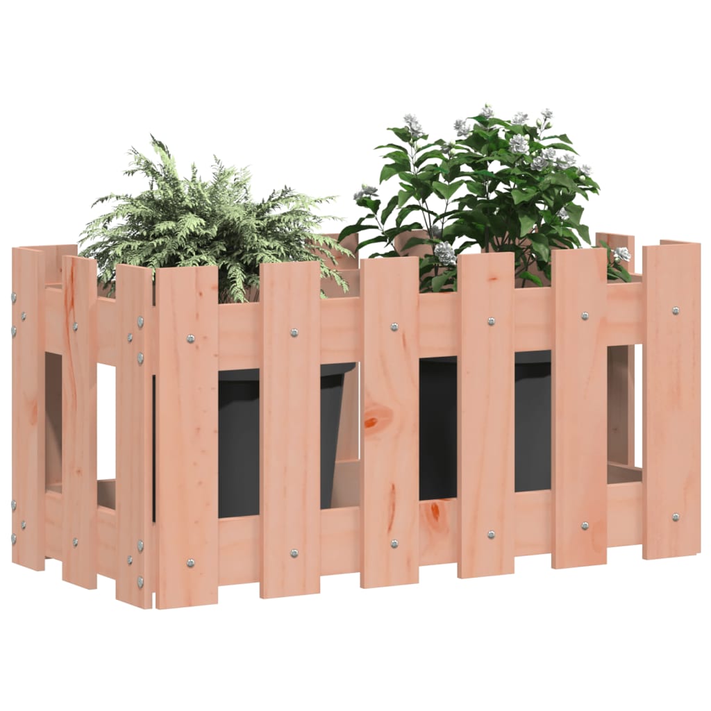 Jardinieră grădină design gard, 60x30x30 cm, lemn masiv douglas - Lando