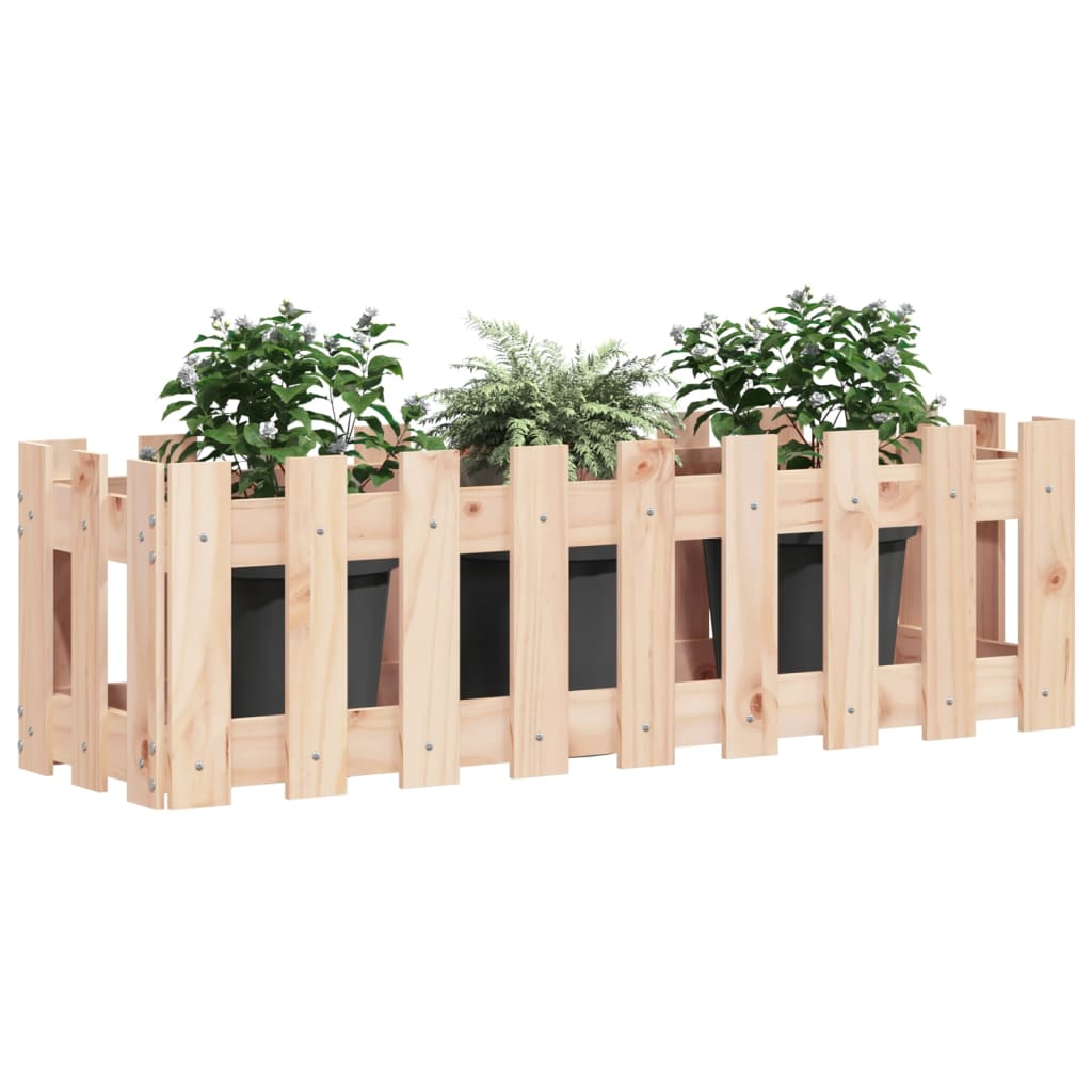Pat înălțat grădină design gard 100x30x30 cm lemn de pin tratat - Lando