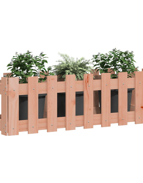 Încărcați imaginea în vizualizatorul Galerie, Pat înălțat grădină cu design gard 100x30x30 cm lemn douglas - Lando

