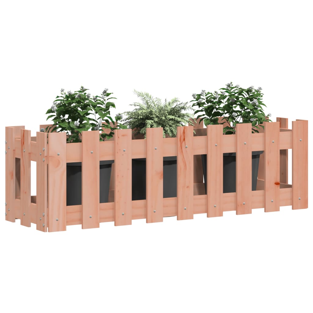 Pat înălțat grădină cu design gard 100x30x30 cm lemn douglas - Lando